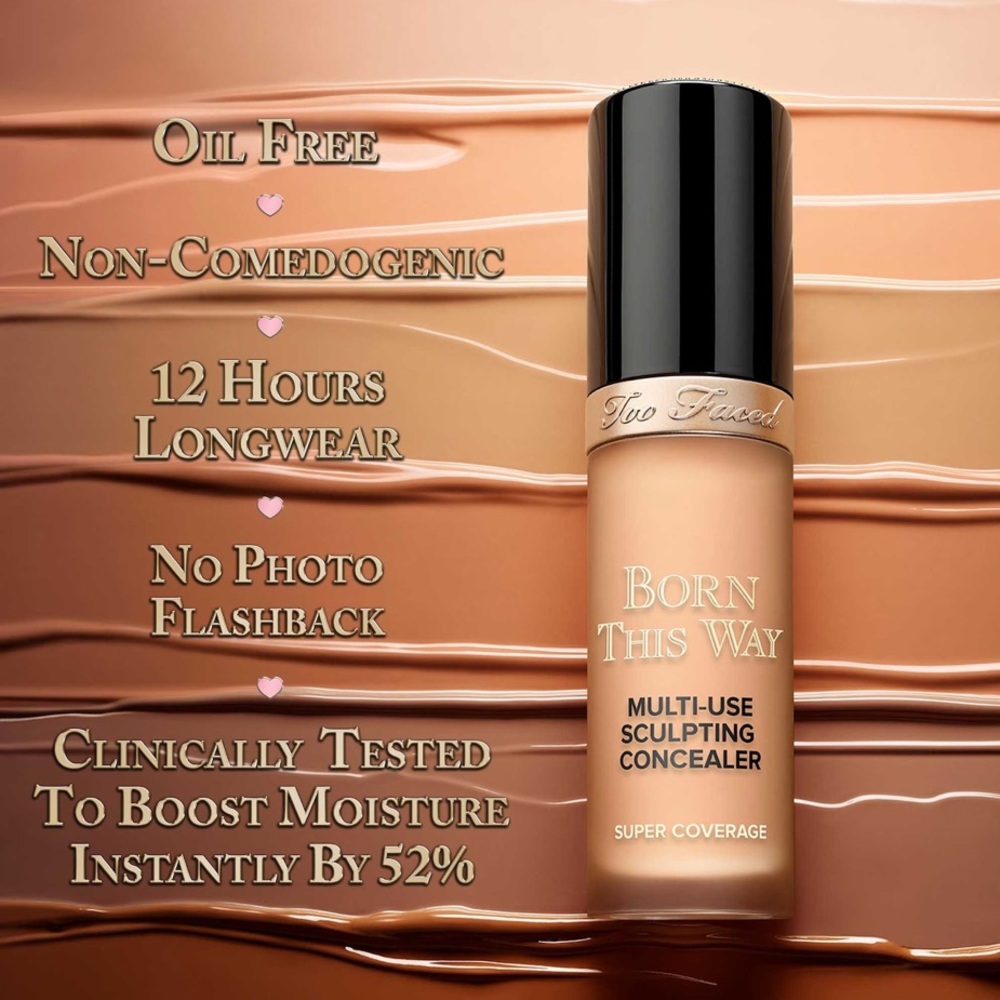 ✨ Too Faced Born This Way Super Coverage Multi-Use Sculpting Concealer - Golden - Picture 11 of 12
